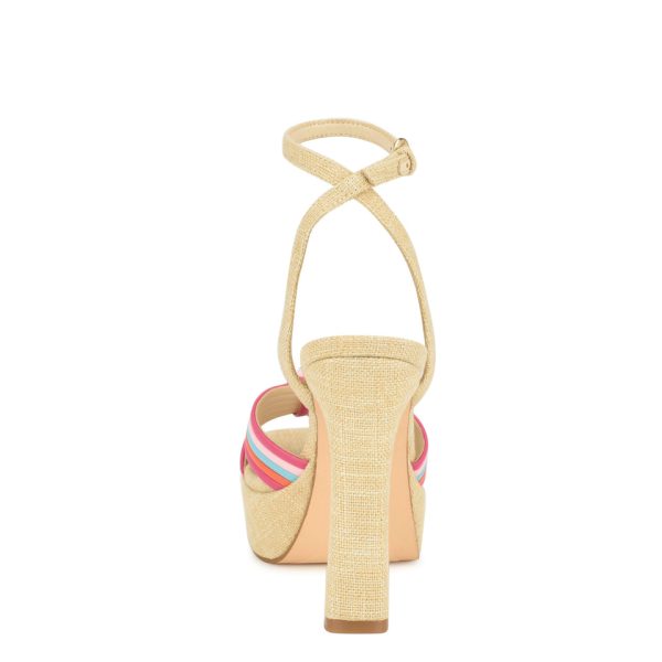 Irna Platform Ankle Strap Knotted Sandals - Image 4