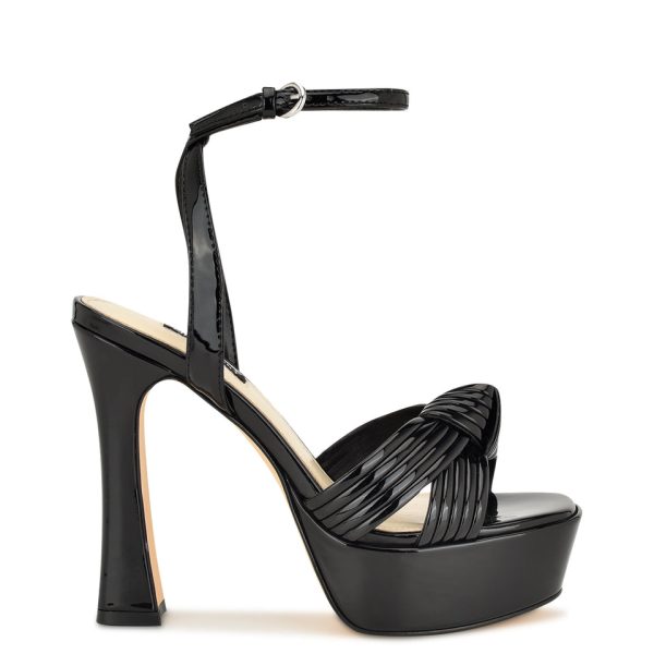 Irna Platform Ankle Strap Knotted Sandals