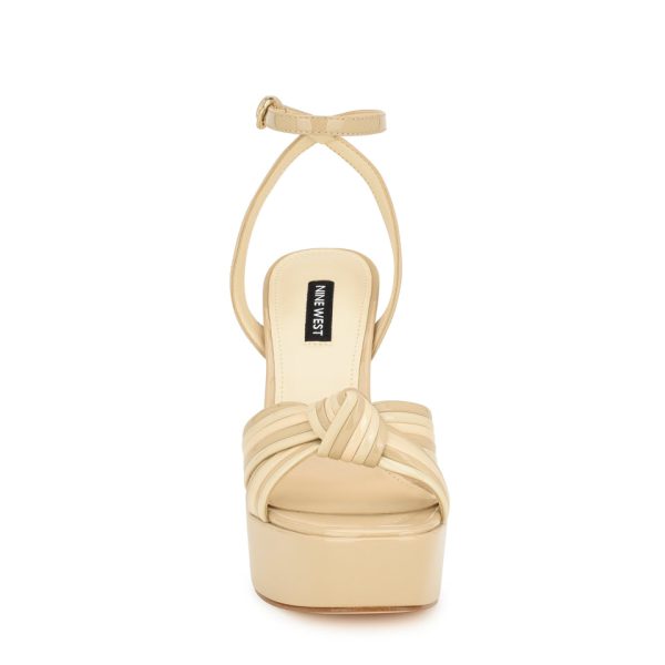 Irna Platform Ankle Strap Knotted Sandals - Image 3