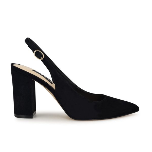 Gompell Block Heel Slingback Pumps