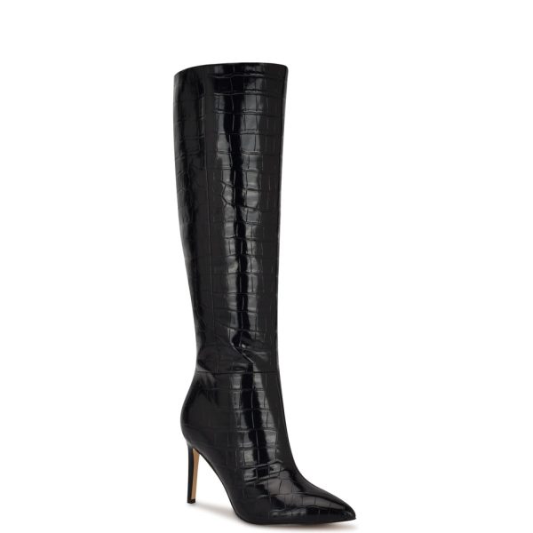 Richy Wide Calf Heeled Boots - Image 2