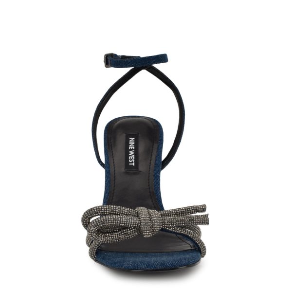 Ivid Rhinestone Bow Sandals - Image 3