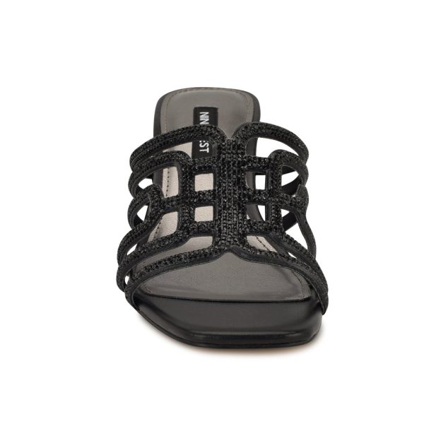 Grassa Block Heel Embellished Sandals - Image 3
