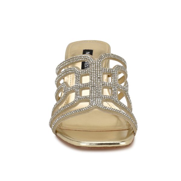 Grassa Block Heel Embellished Sandals - Image 3