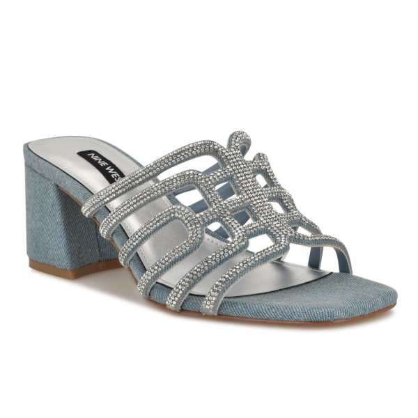 Grassa Block Heel Embellished Sandals - Image 2